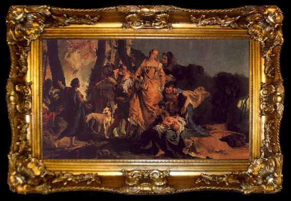 framed  Giovanni Battista Tiepolo The Finding of Moses, ta009-2